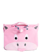 Cartable 1 Compartiment Affenzahn Rose schoolbag CAR1