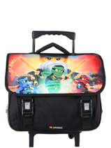 Cartable  Roulettes 2 Compartiments Lego Noir ninjago 4