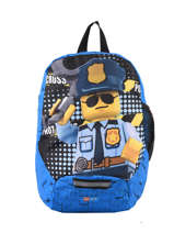 Sac  Dos Mini Lego Bleu city police chopper 3