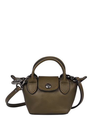 Longchamp Le pliage cuir Cross body tas Groen