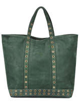 Le Cabas Moyen+ Cuir Nubuck Oeillets Vanessa bruno Vert cabas cuir 22V40414