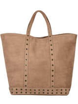 Le Cabas Moyen+ Cuir Nubuck Oeillets Vanessa bruno Beige cabas cuir 22V40414