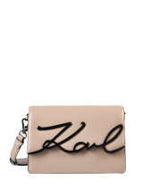 Sac Bandoulire K Signature Cuir Karl lagerfeld Beige k signature 81KW3057