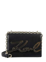 Cross Body Tas K Signature Mini Leder Karl lagerfeld Zwart k signature 96KW3029