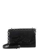 Cross Body Tas K Signature Mini Leder Karl lagerfeld Zwart k signature 96KW3029