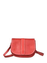Cross Body Tas Vintage Leder Paul marius Rood vintage MIGNON