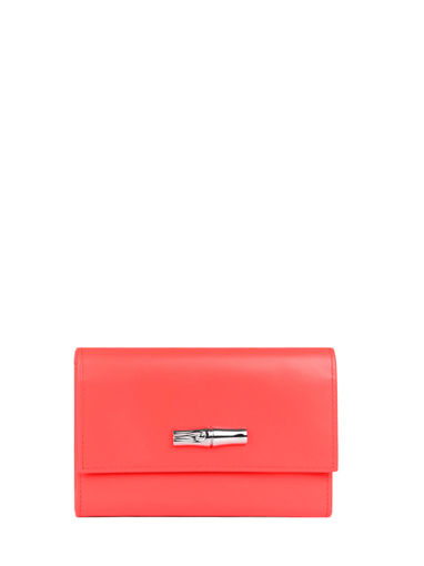 Longchamp Roseau box Portefeuille Rouge