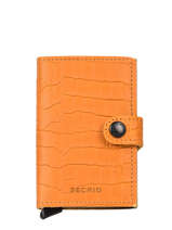 Porte-cartes Croco Cuir Secrid Jaune cleo MCI