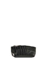 Porte Monnaie Croco Cuir Milano Noir croco CR95015N