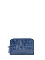 Porte-monnaie/ Porte Cartes Cuir Milano Bleu croco CR19043N
