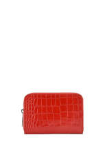Porte-monnaie/ Porte Cartes Cuir Milano Rouge croco CR19043N