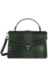 Sac Bandouliere Croco Cuir Milano Vert croco CR19061N