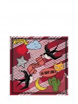 Longchamp Soie unie Foulard Rood