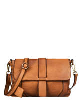 Cross Body Tas Dewashed Leder Milano Bruin dewashed DE20075