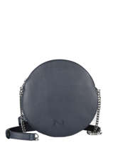 Sac Bandouli�re Dora Cuir Nathan baume Bleu nathan 31