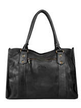 Sac Shopping  Cow Cuir Basilic pepper Noir cow BCOW31