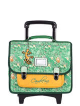 Cartable � Roulettes R�tro Cameleon Vert retro CR35
