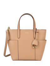 Handtas Carlyle Leder Lauren ralph lauren Beige dryden 31758532