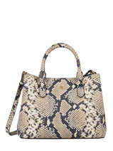 Sac  Main Marcy Mini Python Cuir Lauren ralph lauren Marron dryden 31802455