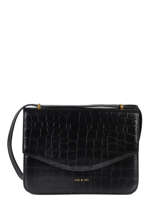 Cross Body Tas Croc Leder Nat et nin Zwart croc C