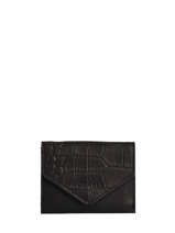 Porte-monnaie Cuir Burkely Noir croco cody 29