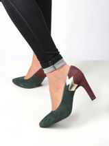 Pumps met metallic dessin leder-BRENDA ZARO-vue-porte