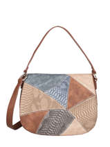 Sac Bandoulire Atica Desigual Marron atica 20WAXPCQ