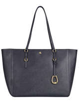 Sac Port paule A4 Crosshatch Cuir Lauren ralph lauren Violet crosshatch 31802424