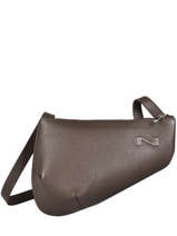 Sac Bandouli�re Large City Perle Cuir Nathan baume Marron n city 1