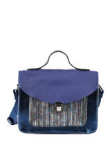 Sac  Mlle George Cosmos Cuir Paul marius Bleu cosmos GEORGCOS