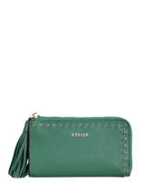 Portemonnee Tradition Leder Etrier Groen tradition EHER97