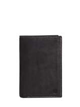 Portefeuille Leder Serge blanco Zwart catane CAT21019