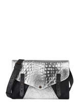 Sac Bandoulire Indispensable Caman Cuir Paul marius Noir caiman INDISCAI