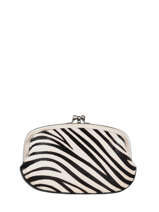 Portemonnee L Zebra Leder Augre f Zwart zebre Z