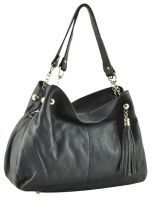 Shoppingtas Caviar Leder Milano Blauw caviar 183