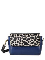 Sac Bandoulire Girafe Cuir Augre f Bleu girafe G