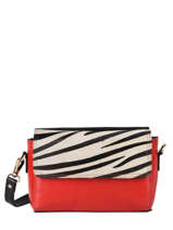 Sac Bandoulire Zebre Cuir Augre f Rouge zebre Z