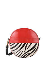 Sac Bandoulire Zebre Cuir Augre f Rouge zebre Z