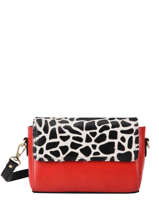 Sac Bandoulire Girafe Cuir Augre f Rouge girafe G