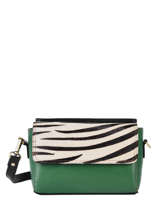 Sac Bandouli�re Zebre Cuir Augre f Vert zebre Z