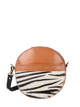 Cross Body Tas Zebra Leder Augre f Bruin zebre Z