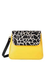 Sac Bandoulire Girafe Cuir Augre f Marron girafe G
