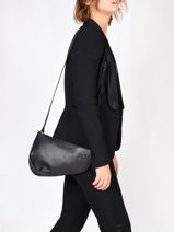 Sac Bandoulire Large City Perle Cuir Nathan baume Noir n city 1-vue-porte