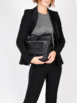 Cross Body Tas Nova Leder Lancaster Zwart soft vintage nova 5761-vue-porte