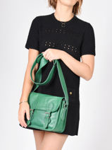 Lasacoche S Cuir Paul marius Vert vintage S-vue-porte