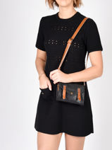 Sac Lemini Indispensable Cuir Paul marius Noir vintage MINI-vue-porte