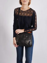Sac Bandoulire Heritage Cuir Biba Noir heritage BT16-vue-porte