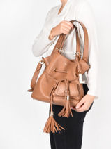 Sac Seau M Premier Flirt Cuir Lancel Marron premier flirt A10110-vue-porte