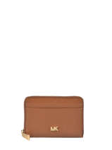Porte-monnaie Cuir Michael kors Marron money pieces F9GF6Z1L