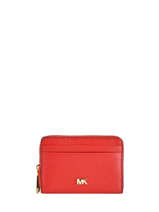 Porte-monnaie Cuir Michael kors Rouge money pieces F9GF6Z1L